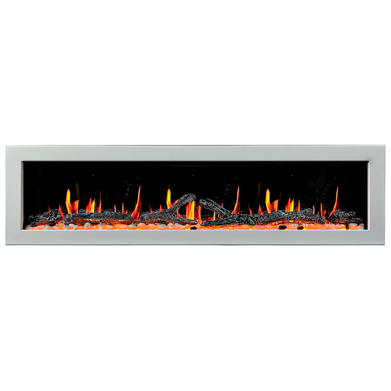 Gloria II 68-in Smart Wall Mount Electric Fireplace (White)