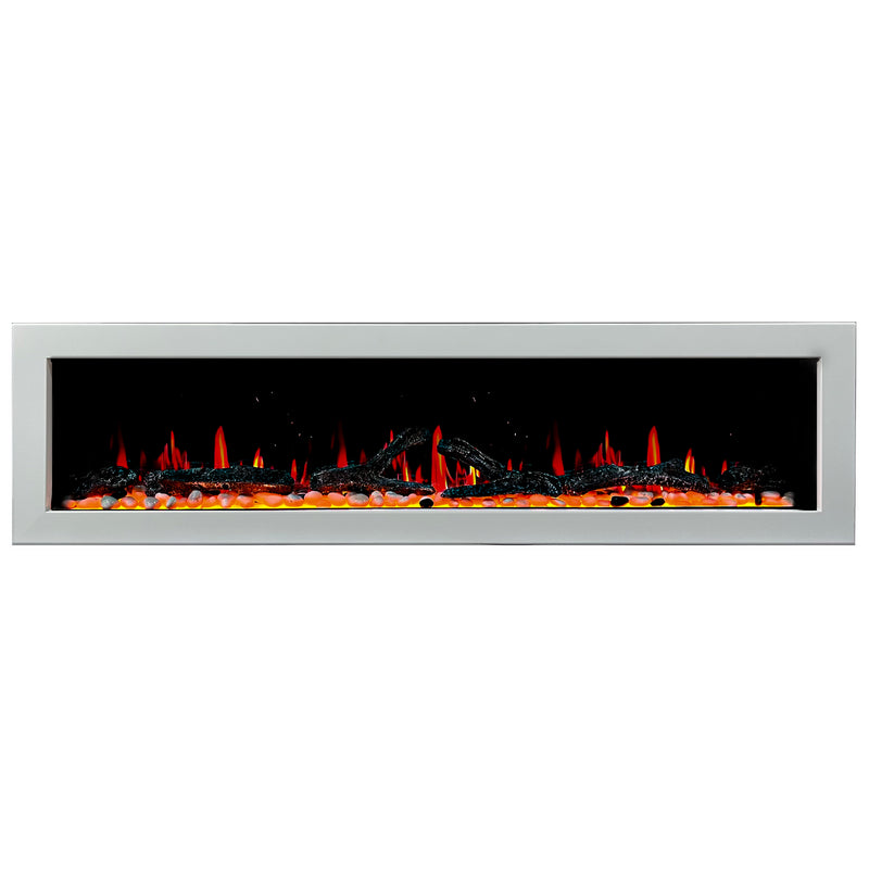 Gloria II 68-in Smart Wall Mount Electric Fireplace (White)