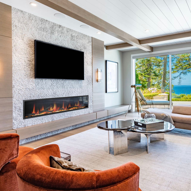 Latitude 75" Ultra Slim Built-in Electric Fireplace