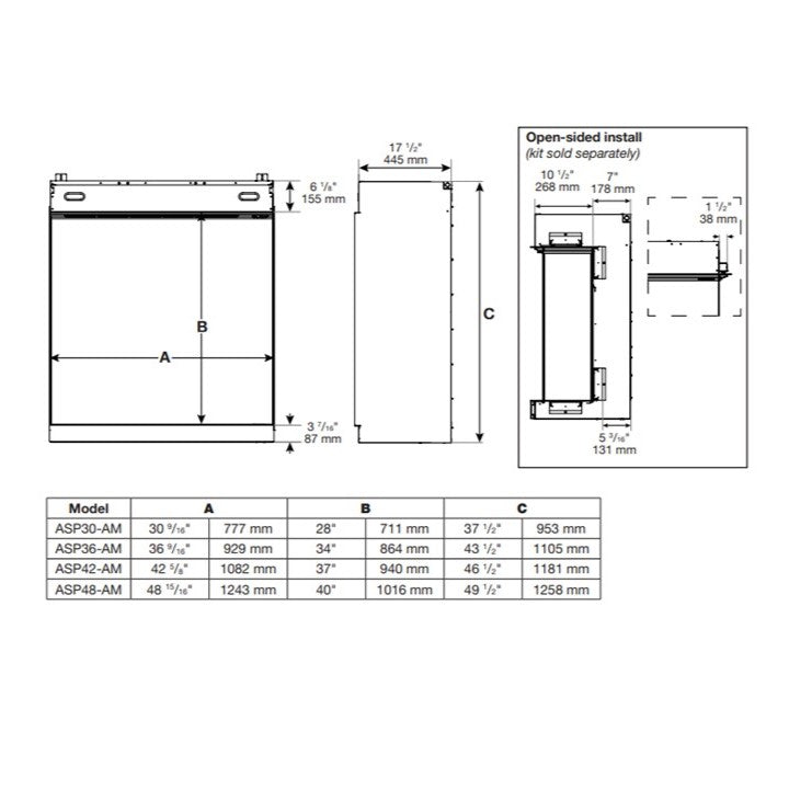 Dimplex Ignite Aspire 42 Inch Built In Electric Fireplace - ASP42