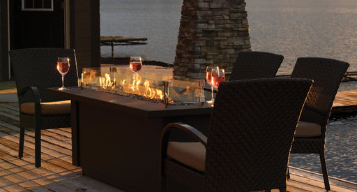 Barbara Jean Collection Fire Pit Tables Barbara Jean Collection 24" Linear Outdoor Gas Fire Table - OLT24