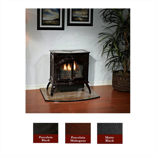 Empire Comfort Systems Gas Stove Empire VFD30CC Cast Iron Gas Stove - 25,000 BTU Vent Free Fireplace Heater | Traditional Freestanding Design with Realistic Log Set | Natural Gas or LPG Compatible