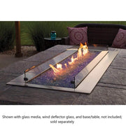 Empire Comfort Systems Outdoor Linear Fire Pit Carol Rose 60" Stainless Steel Linear Fire Pit - Manual - LED Lighting -  OL60TP18N / P