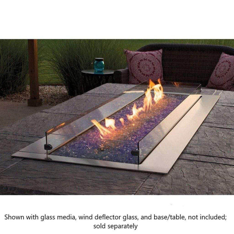 Empire Comfort Systems Outdoor Linear Fire Pit Carol Rose 60" Stainless Steel Linear Fire Pit - Manual - LED Lighting -  OL60TP18N / P
