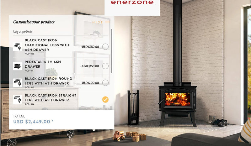 Enerzone Wood Burning Stoves Enerzone 28-Inch Solution 1.7 Wood Stove - EB00055
