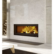 St. Laurent Linear Wood Fireplace with Straight Masonry Trim