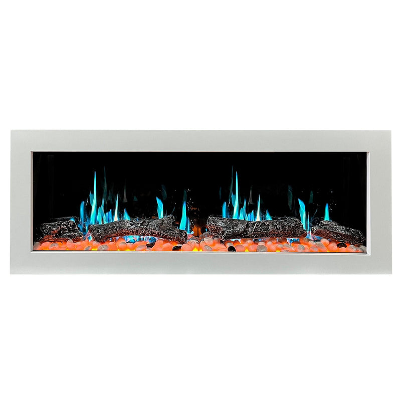 Gloria Electric Fireplace Gloria II 48-in Smart Wall Mount Electric Fireplace (White)