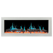 Gloria Electric Fireplace Gloria II 58-in Smart Wall Mount Electric Fireplace (White)