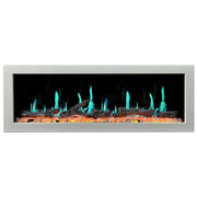 Gloria Electric Fireplace Gloria II 58-in Smart Wall Mount Electric Fireplace (White)