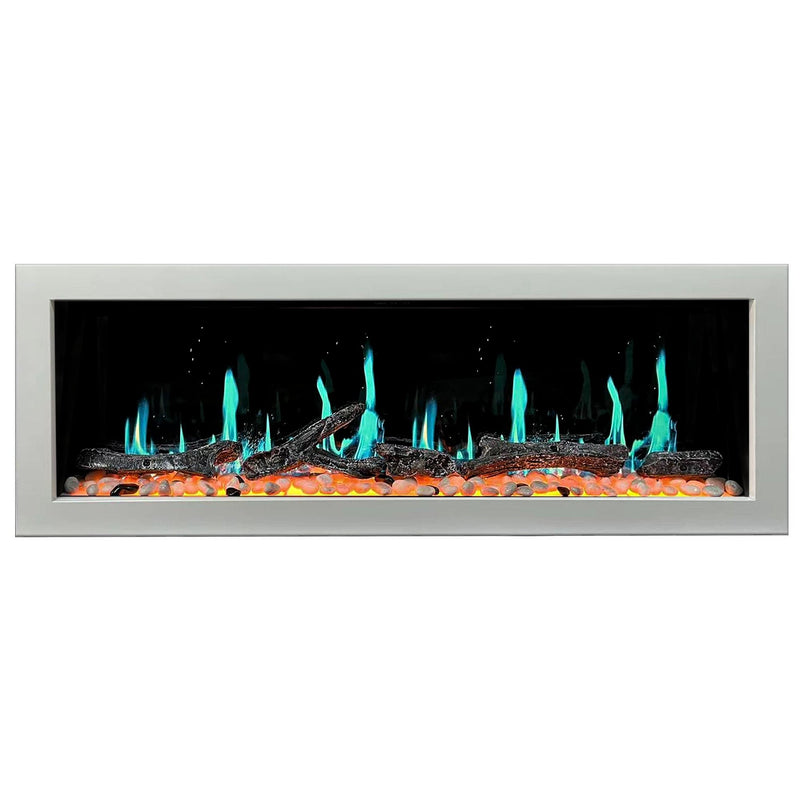 Gloria Electric Fireplace Gloria II 58-in Smart Wall Mount Electric Fireplace (White)