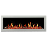 Gloria Electric Fireplace Gloria II 58" Smart Wall Mount Electric Fireplace with Reflective Fire Glass (White)