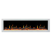 Gloria Electric Fireplace Gloria II 78-in Smart Wall Mount Electric Fireplace (White)