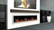 Gloria Electric Fireplace Gloria II 78" Smart Wall Mount Electric Fireplace with Reflective Fire Glass (White)