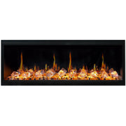 Latitude Electric Fireplace Latitude 55" Built-in Linear Electric Fireplace + Crushed Ice Rocks