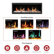 Latitude Electric Fireplace Latitude 55" Ultra Slim Built-in Electric Fireplace