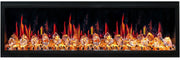 Latitude Electric Fireplace Latitude 65" Ultra Slim Built-in Electric Fireplace + Crushed Ice Rocks