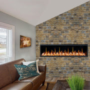 Latitude Electric Fireplace Latitude 65" Ultra Slim Built-in Electric Fireplace + Crushed Ice Rocks