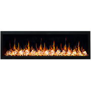 Latitude Electric Fireplace Latitude 65" Ultra Slim Built-in Electric Fireplace + Crushed Ice Rocks