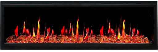 Latitude Electric Fireplace Latitude 65" Ultra Slim Built-in Electric Fireplace + Reflective Fire Glass