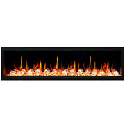 Latitude Electric Fireplace Latitude 75" Built-in Linear Electric Fireplace + Crushed Ice Rocks