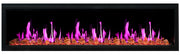 Latitude Electric Fireplace Latitude 75" Built-in Linear Electric Fireplace + Reflective Fire Glass