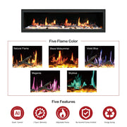 Latitude Electric Fireplace Latitude 75" Ultra Slim Built-in Electric Fireplace