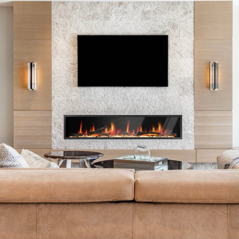 Latitude Electric Fireplace Latitude 75" Ultra Slim Built-in Electric Fireplace
