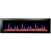 Latitude Electric Fireplace Latitude II 68-in Smart Wall Mount Electric Fireplace + Reflective Fire Glass