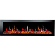 Latitude Electric Fireplace Latitude II 68-in Smart Wall Mount Electric Fireplace + Reflective Fire Glass