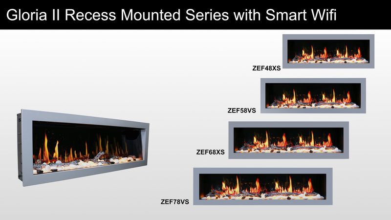 Latitude Electric Fireplace Latitude II 78-in Smart Wall Mount Electric Fireplace (Original)