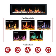 Latitude Electric Fireplace Latitude II 78-in Smart Wall Mount Electric Fireplace (Original)