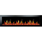Latitude Electric Fireplace Latitude II 78-in Smart Wall Mount Electric Fireplace + Reflective Fire Glass