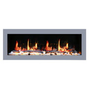 Litedeer Homes Electric Fireplace Gloria II 48-in Smart Wall Mount Electric Fireplace (Silver)