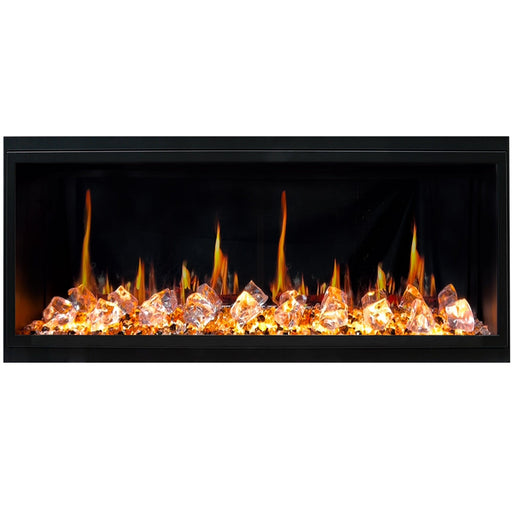 Litedeer Homes Electric Fireplace Latitude 45" Ultra Slim Built-in Electric Fireplace + Crushed Ice Rocks