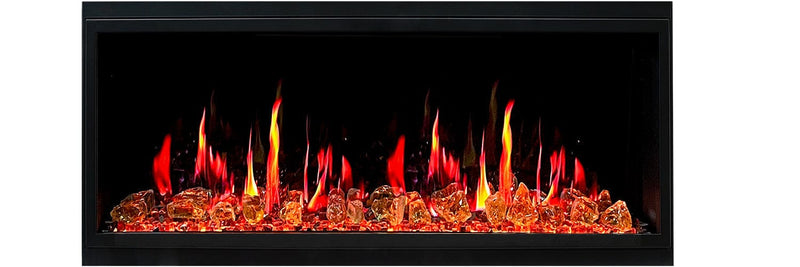 Litedeer Homes Electric Fireplace Latitude 45" Ultra Slim Electric Fireplace + Reflective Fire Glass