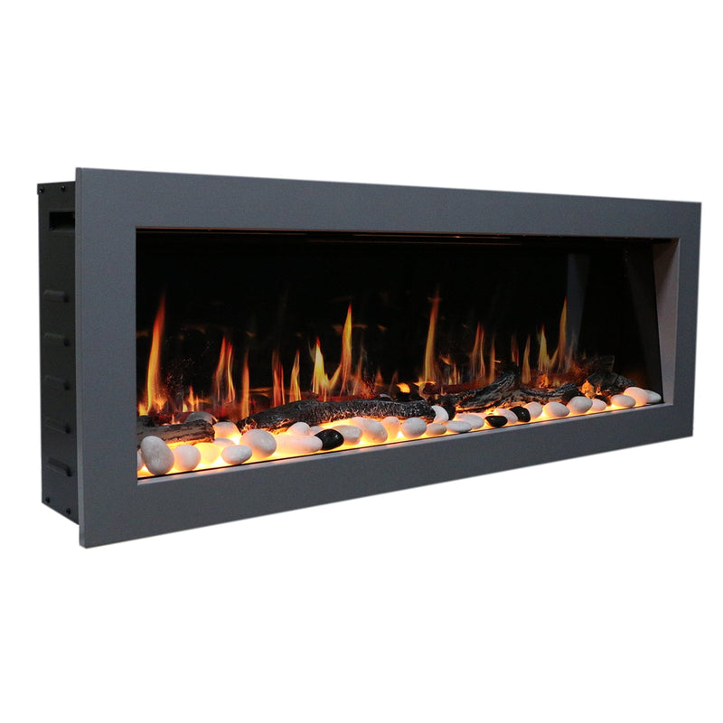 Litedeer Homes Electric Fireplace Latitude II 48-in Smart Wall Mount Electric Fireplace