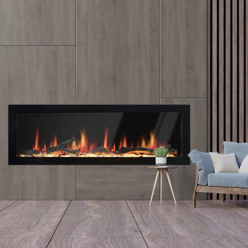Litedeer Homes Electric Fireplace Latitude II 48-in Smart Wall Mount Electric Fireplace