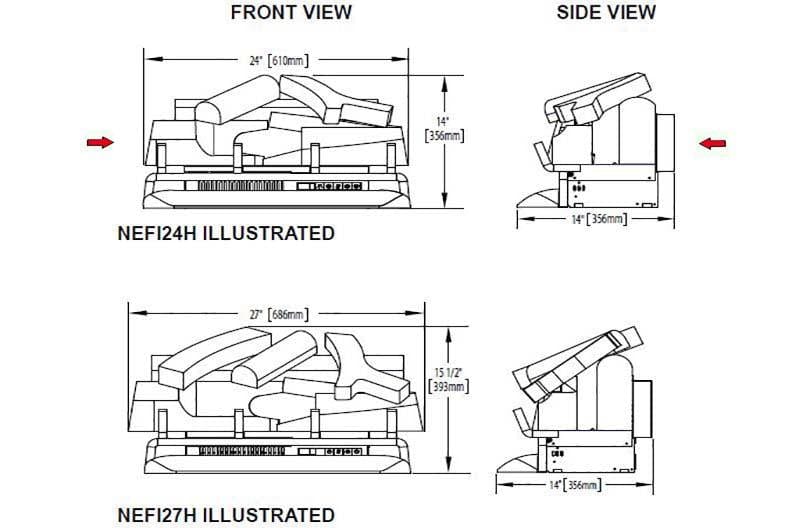 Napoleon Electric Fireplace Napoleon 24" Woodland Electric Fireplace Log Set - NEFI24H