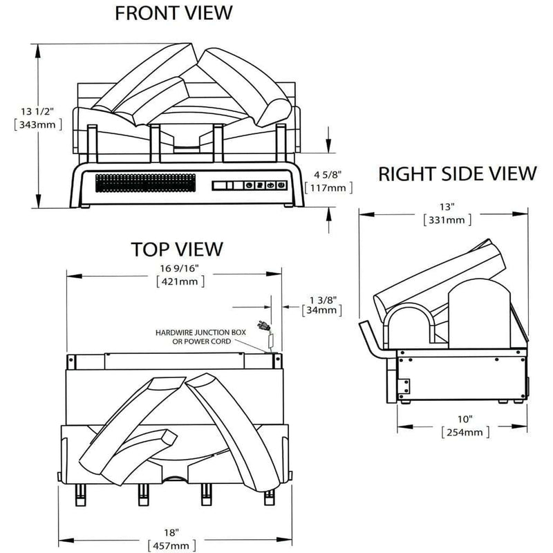 Napoleon Electric Insert Napoleon Woodland 18" Electric Fireplace Log Set Insert - NEFI18H