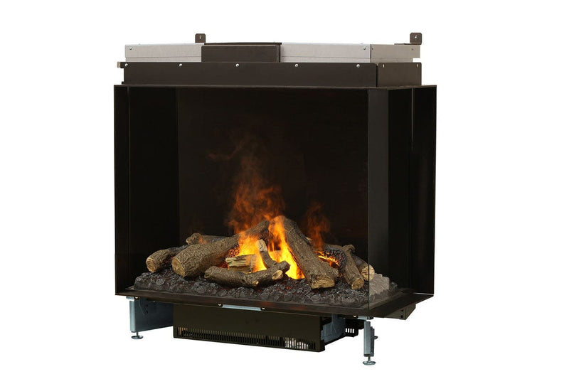 Optimyst Water Vapor Electric Fireplace Dimplex Optimyst E-Matrix 35'' Water Vapor 2-Sided Right Corner Built-In Electric Fireplace - FEF3226L2R