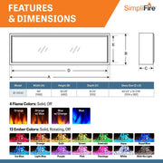 SimpliFire Built-In Electric Fireplaces SimpliFire 43-in Forum Outdoor Linear Electric Fireplace