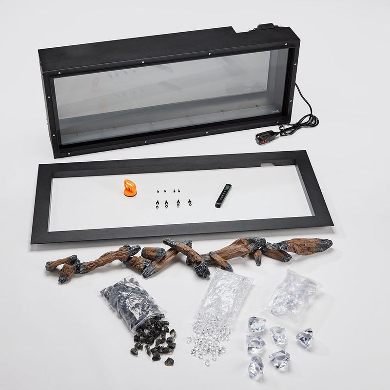 SimpliFire Built-In Electric Fireplaces SimpliFire 43-in Forum Outdoor Linear Electric Fireplace