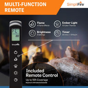 SimpliFire Built-In Electric Fireplaces SimpliFire 43-in Forum Outdoor Linear Electric Fireplace