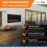 SimpliFire Built-In Electric Fireplaces SimpliFire 43-in Forum Outdoor Linear Electric Fireplace