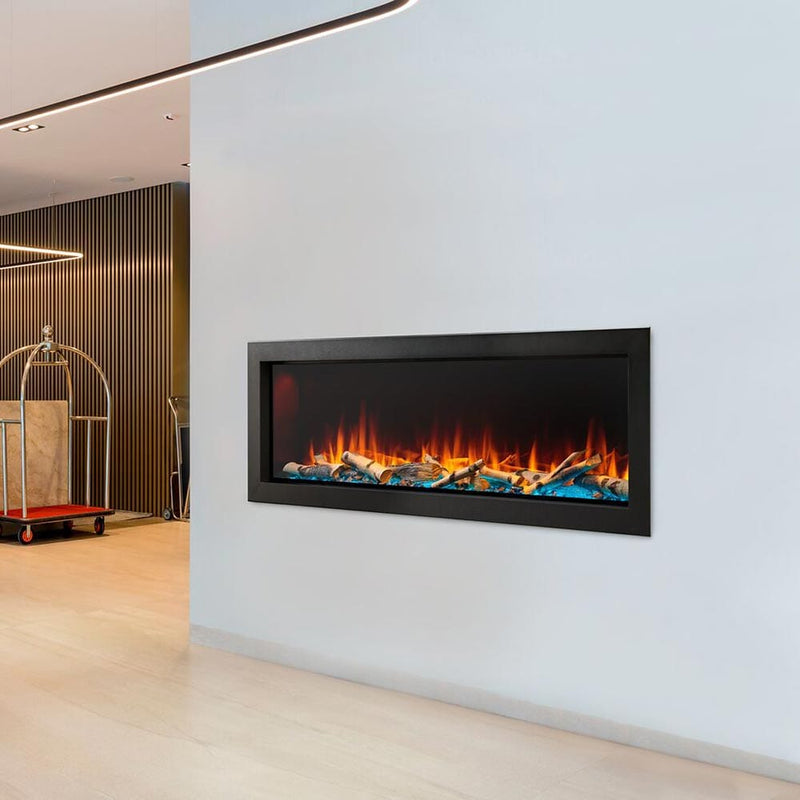 SimpliFire Built-In Electric Fireplaces SimpliFire 55-in Forum Outdoor Linear Electric Fireplace