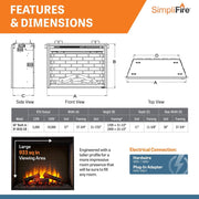 SimpliFire Electric Fireplace SimpliFire Electric Fireplace SF-BI36-EB – Convenient and Realistic | Pure Flame Co