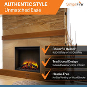 SimpliFire Electric Fireplace SimpliFire Electric Fireplace SF-BI36-EB – Convenient and Realistic | Pure Flame Co