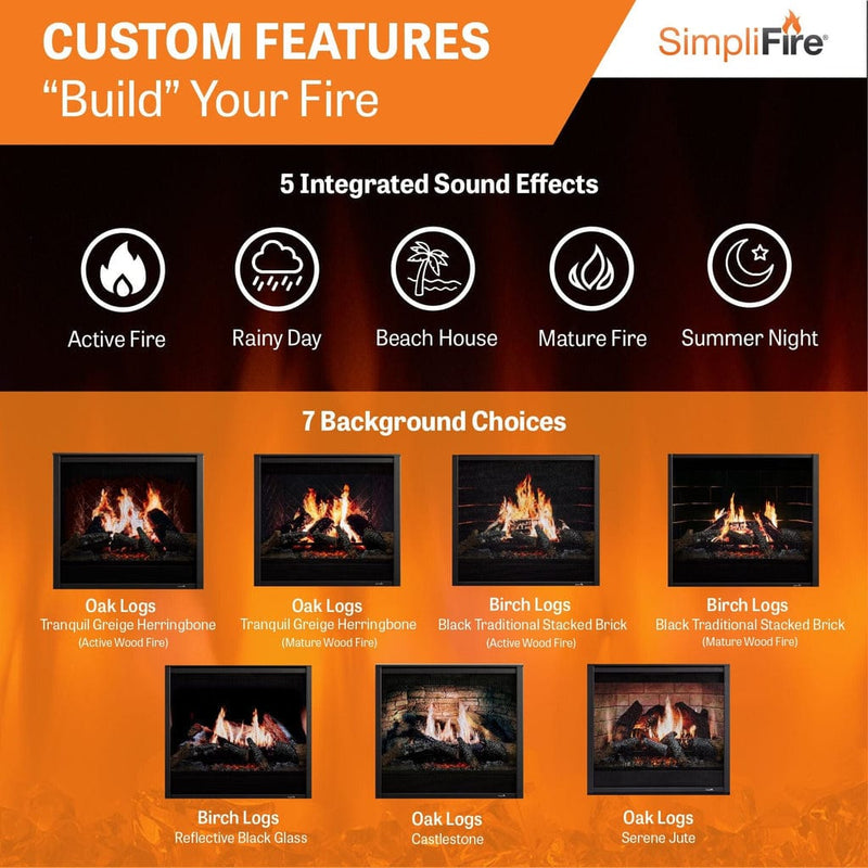SimpliFire Electric Fireplace SimpliFire Electric Fireplace SF-INC36-CF – Wifi Enabled Smart Electric Fireplaces | Pure Flame Co