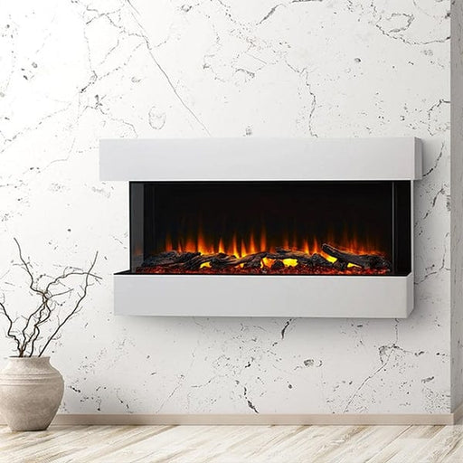 SimpliFire Electric Fireplace SimpliFire Electric Fireplace SF-SCT43-BK – Multi-Sided View & Customizable Flames | Pure Flame Co