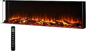 SimpliFire Electric Fireplace SimpliFire Electric Fireplace SF-SCT55-BK – Panoramic Viewing Experience | Pure Flame Co